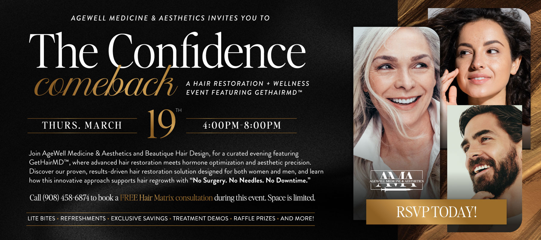 AgeWell Medicine & Aesthetics Invites You To The Confidence Comeback: A Hair Restoration + Wellness Event